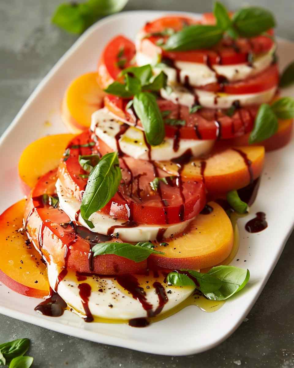 Tomato Peach Caprese 5 Tomato Peach Caprese
