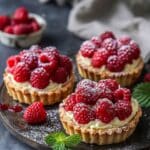 Raspberry Almond Cream Tartlets