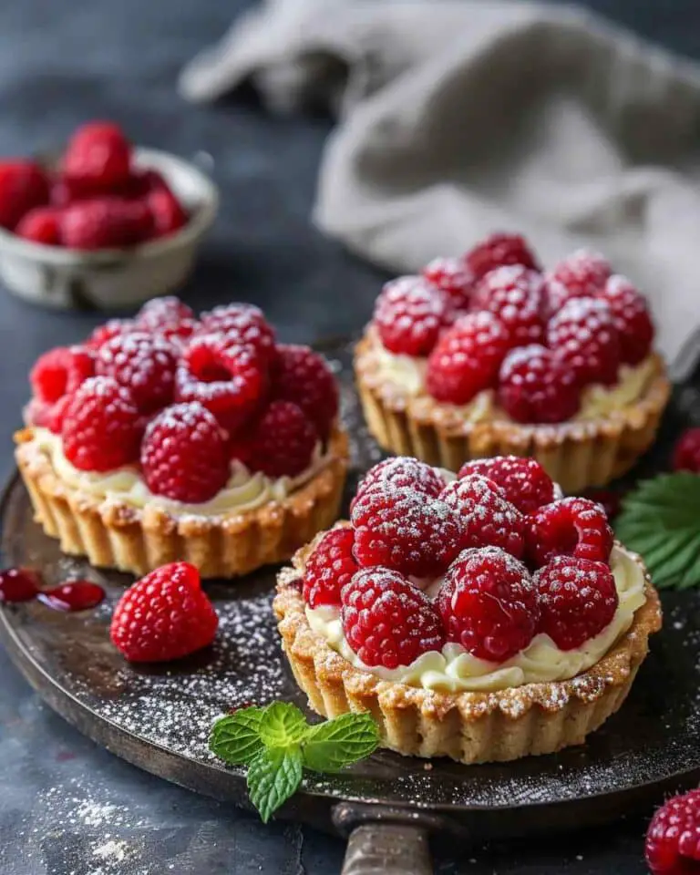 Raspberry Almond Cream Tartlets