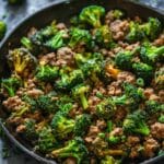 Keto Hamburger Broccoli Skillet