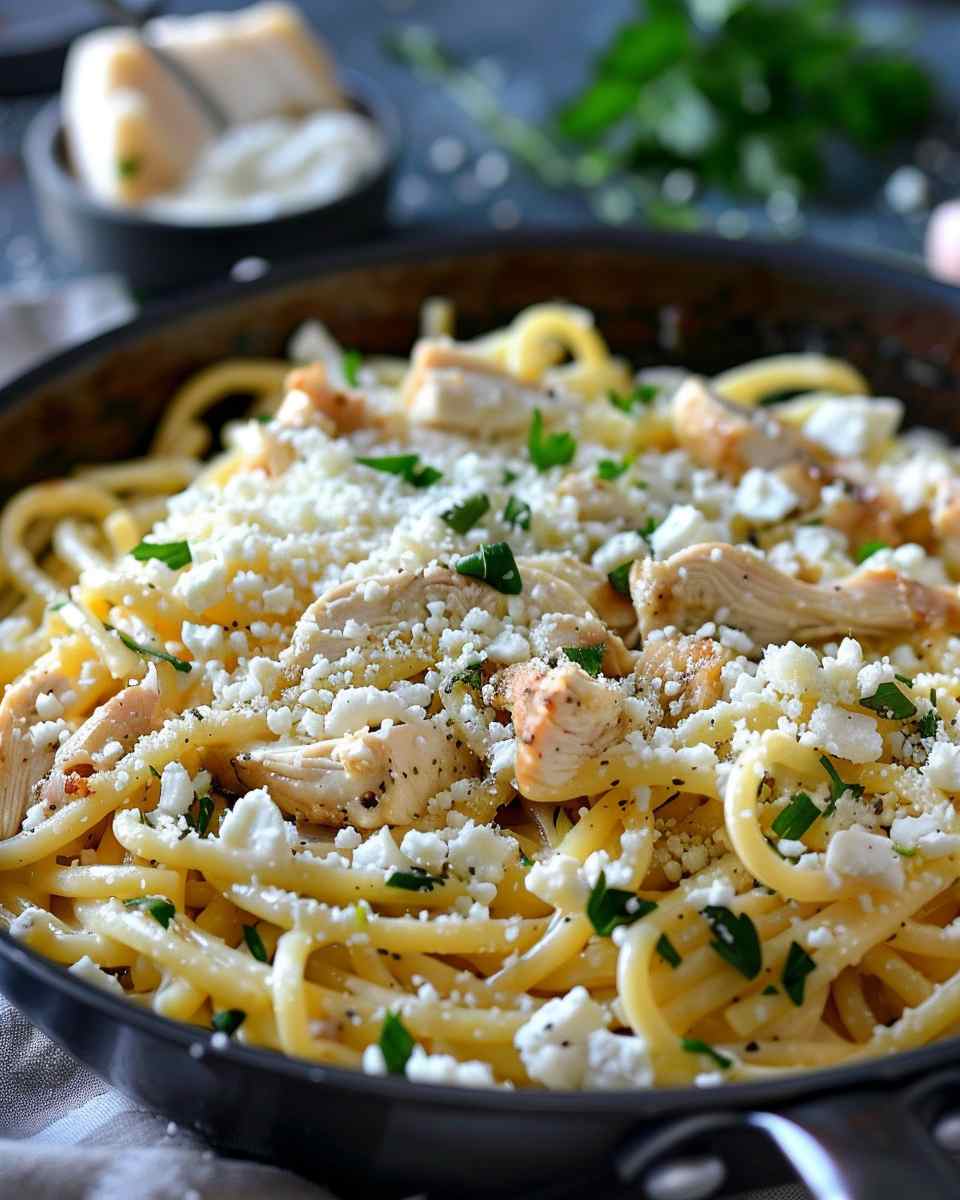 Creamy Chicken Feta Pasta