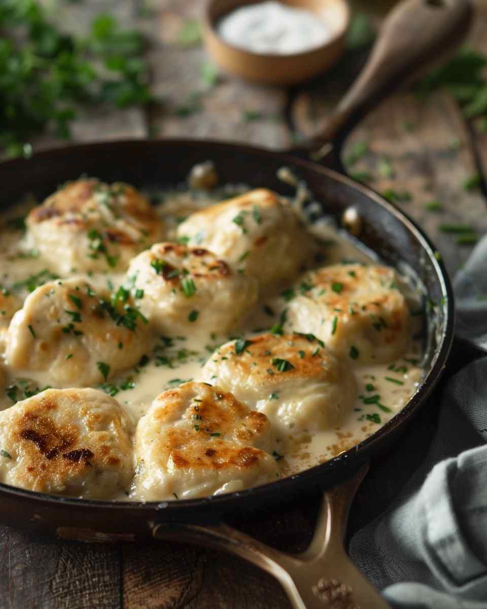 Skillet Chicken Dumplings