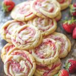 Strawberry Rhubarb Swirl Sugar Cookies
