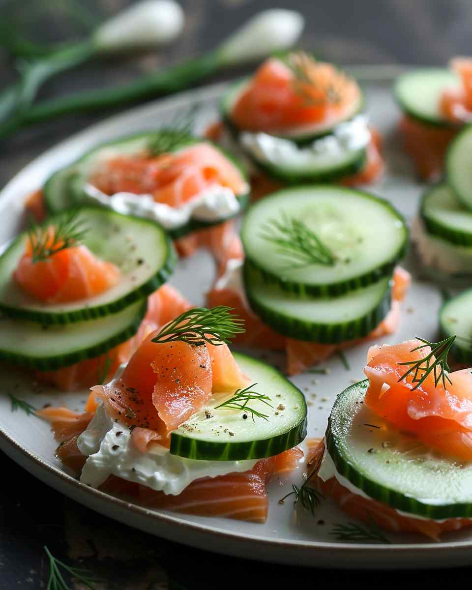 Cucumber Salmon Bites