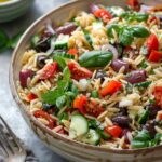 Warm Mediterranean Orzo Side Salad