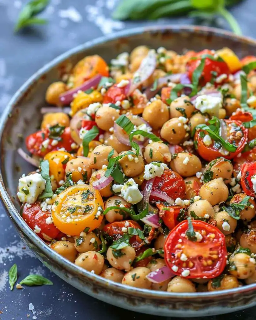 Roasted Chickpea, Tomato & Feta Salad with Za’atar