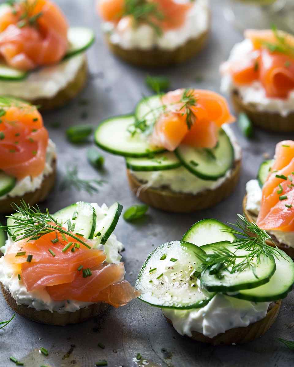 Cucumber Salmon Bites