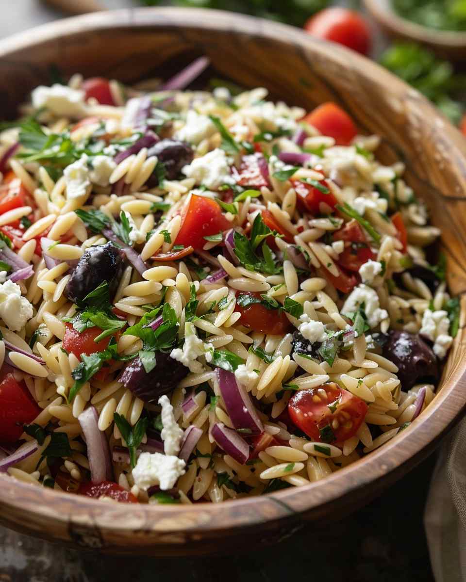 Warm Mediterranean Orzo Side Salad 5 Warm Mediterranean Orzo Side Salad