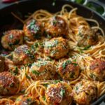 Delicious Chicken Piccata Meatball Pasta