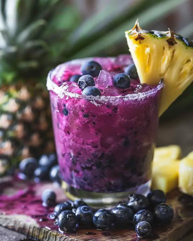 Fresh Blueberry Pineapple Mocktail