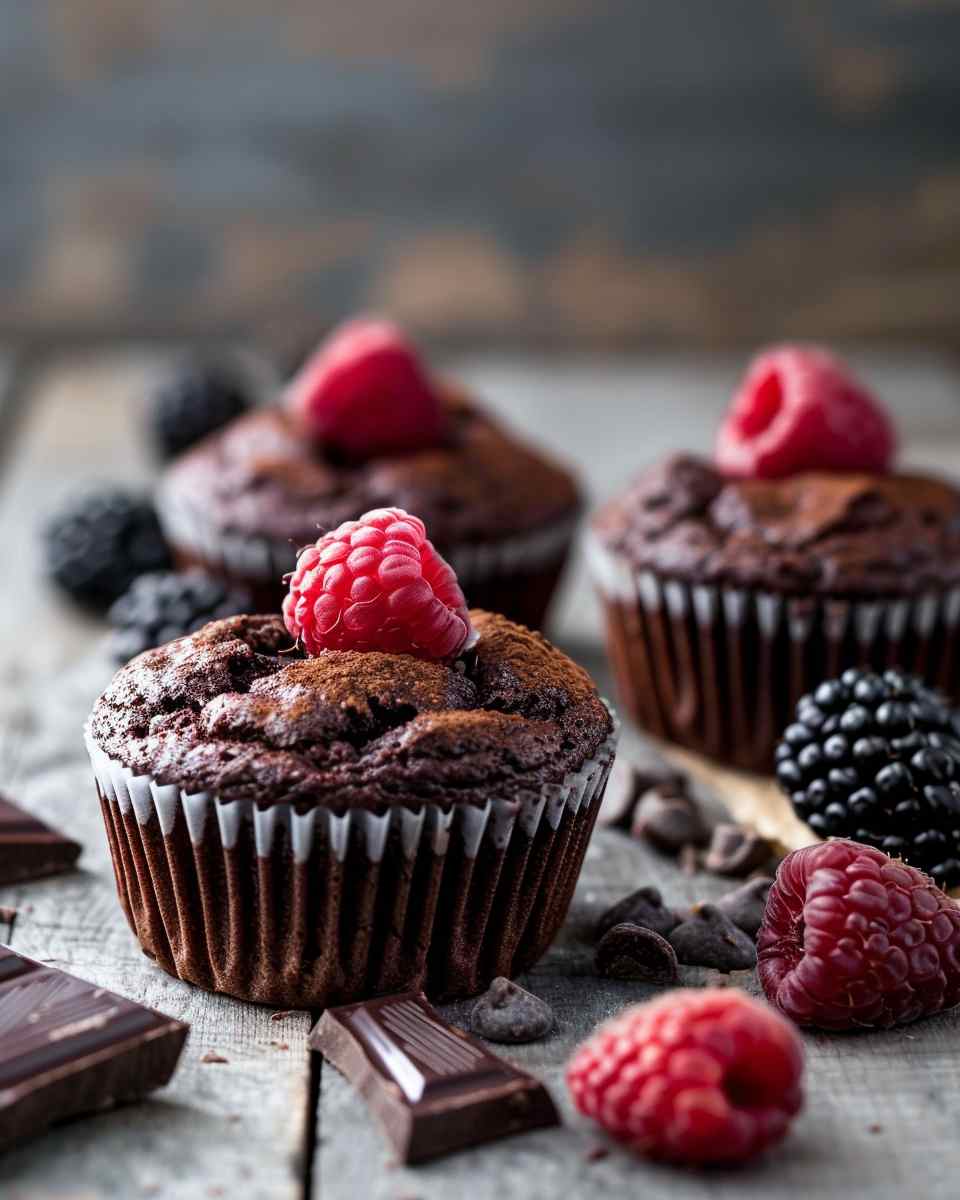 Double Chocolate Berry Muffins