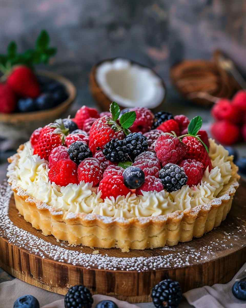 Coconut Cream Fruit Tart For Summer 5 Coconut Cream Fruit Tart For Summer