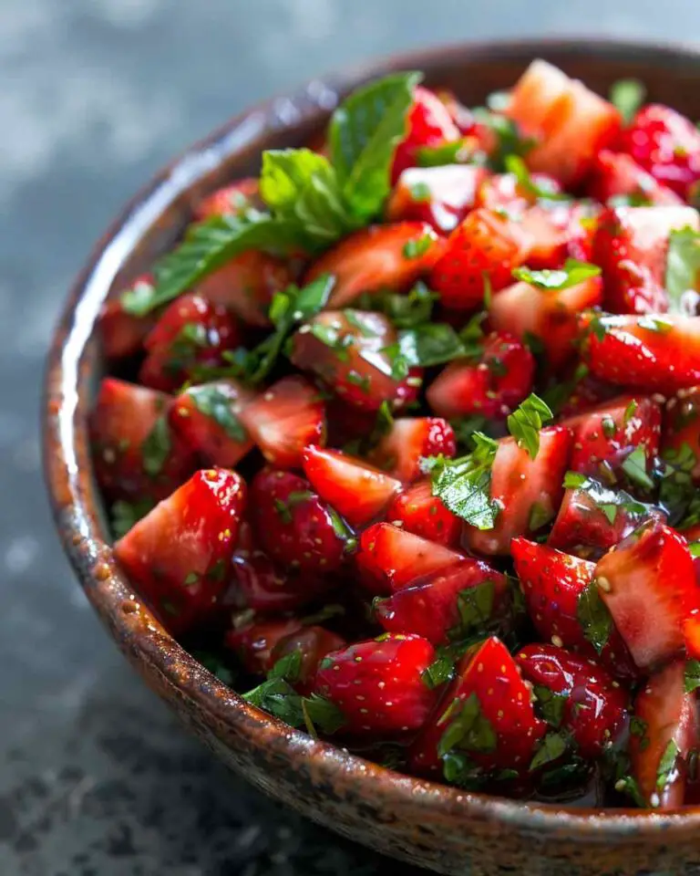 Strawberry Salsa with Balsamic and Herbs