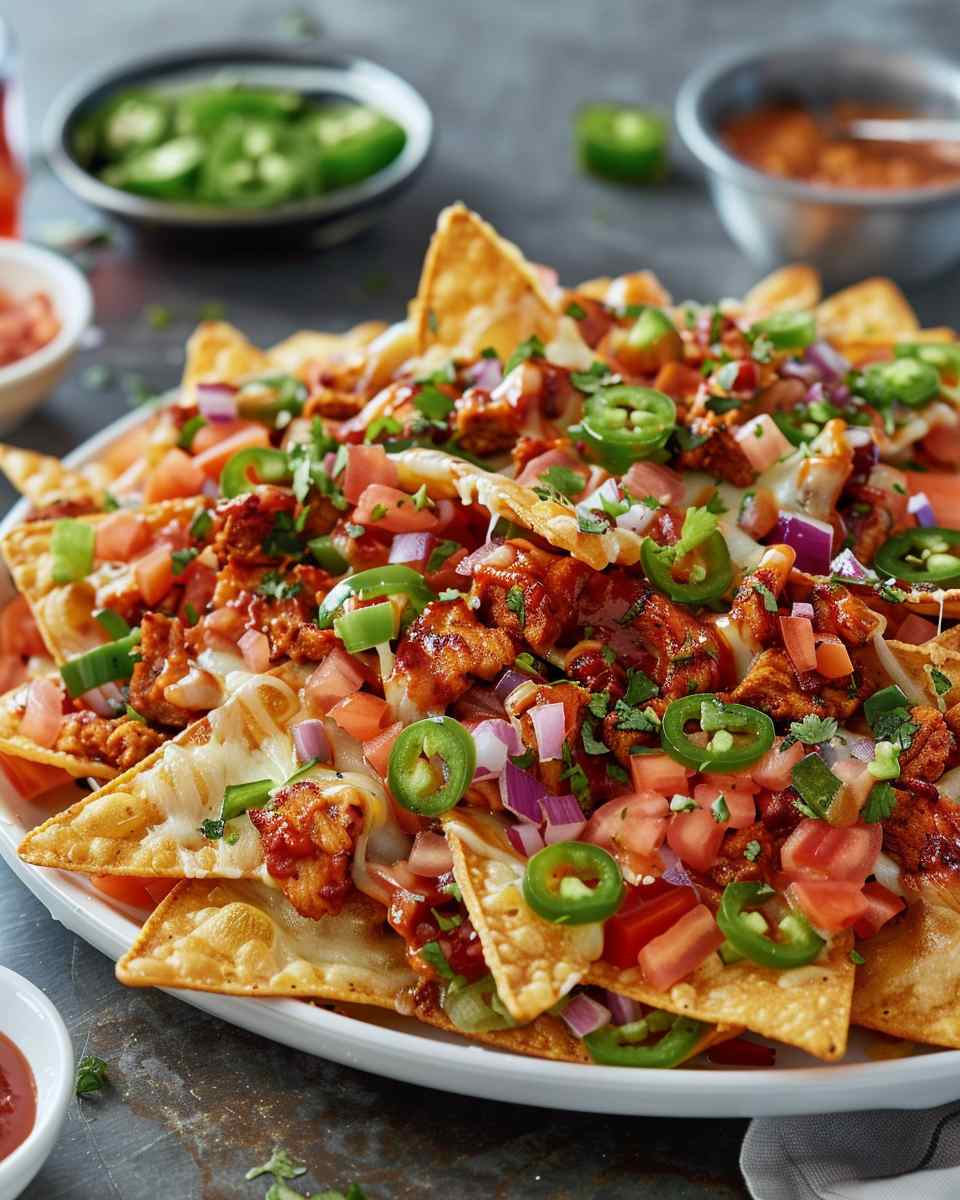 Crispy Chicken Wonton Nachos