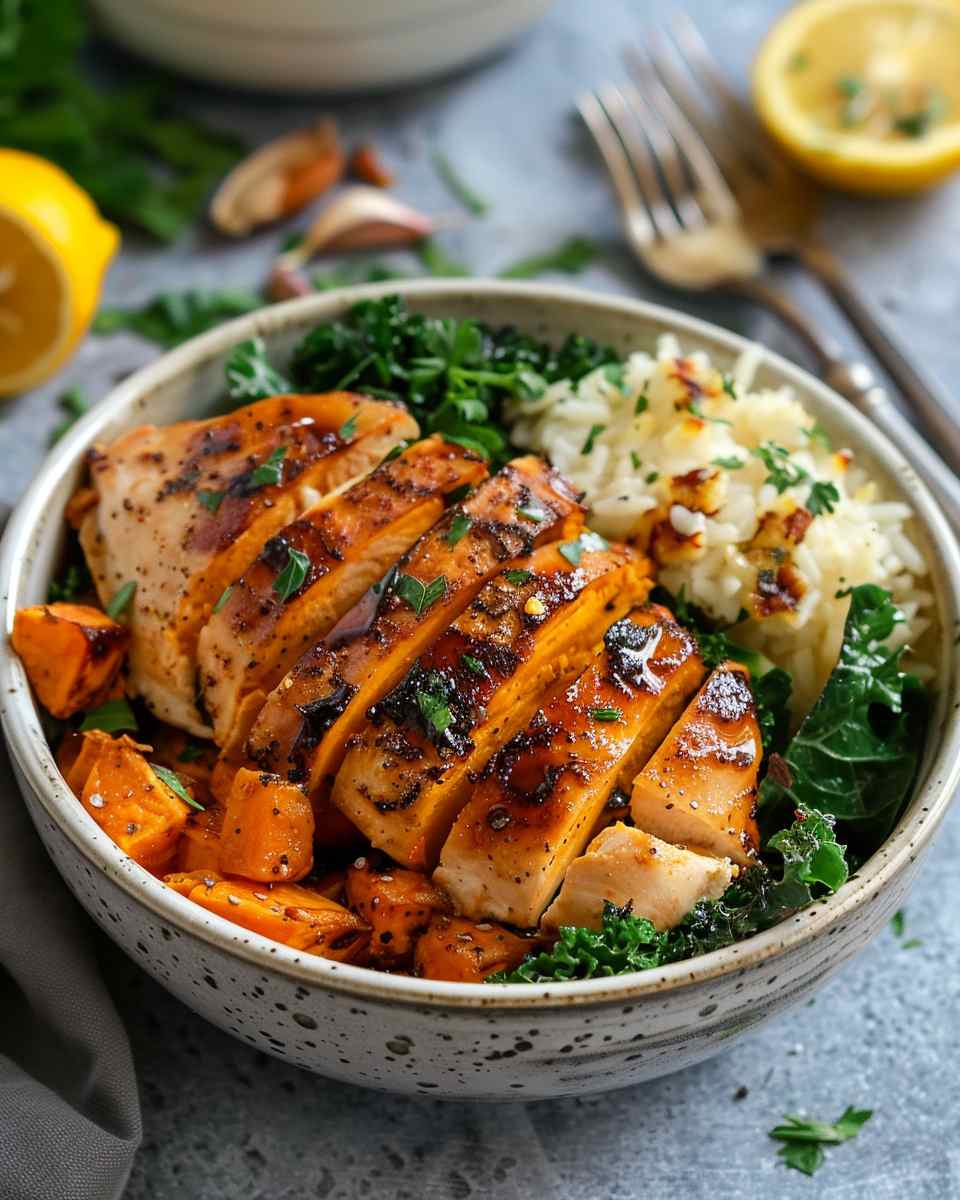 Sweet Potato & Lemon Chicken Bowls