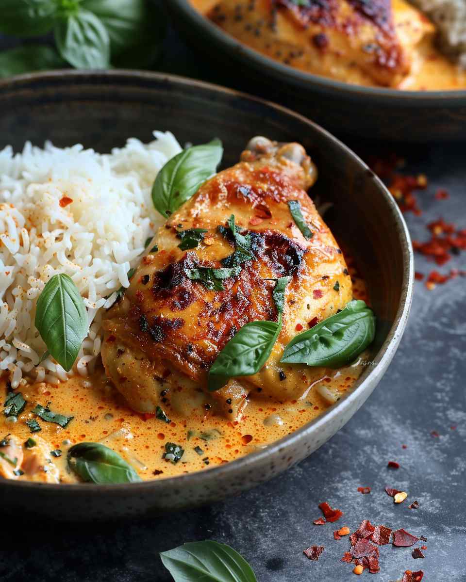 Roasted Red Curry Coconut Chicken