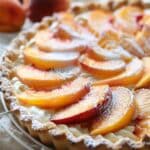 Vegan Peaches and Cream Puff Pastry Tart