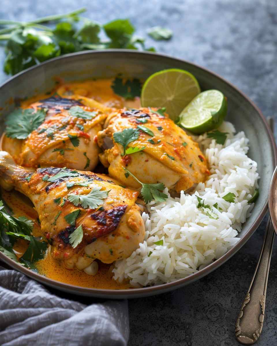 Roasted Red Curry Coconut Chicken