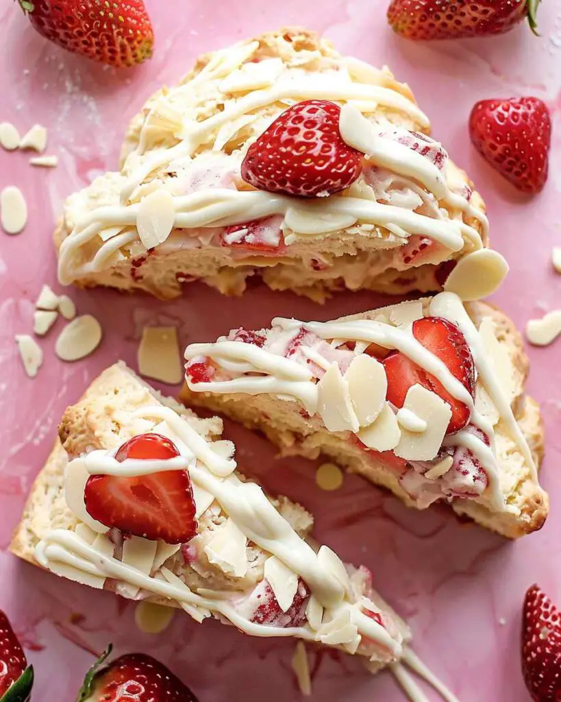 White Chocolate Strawberry Scones