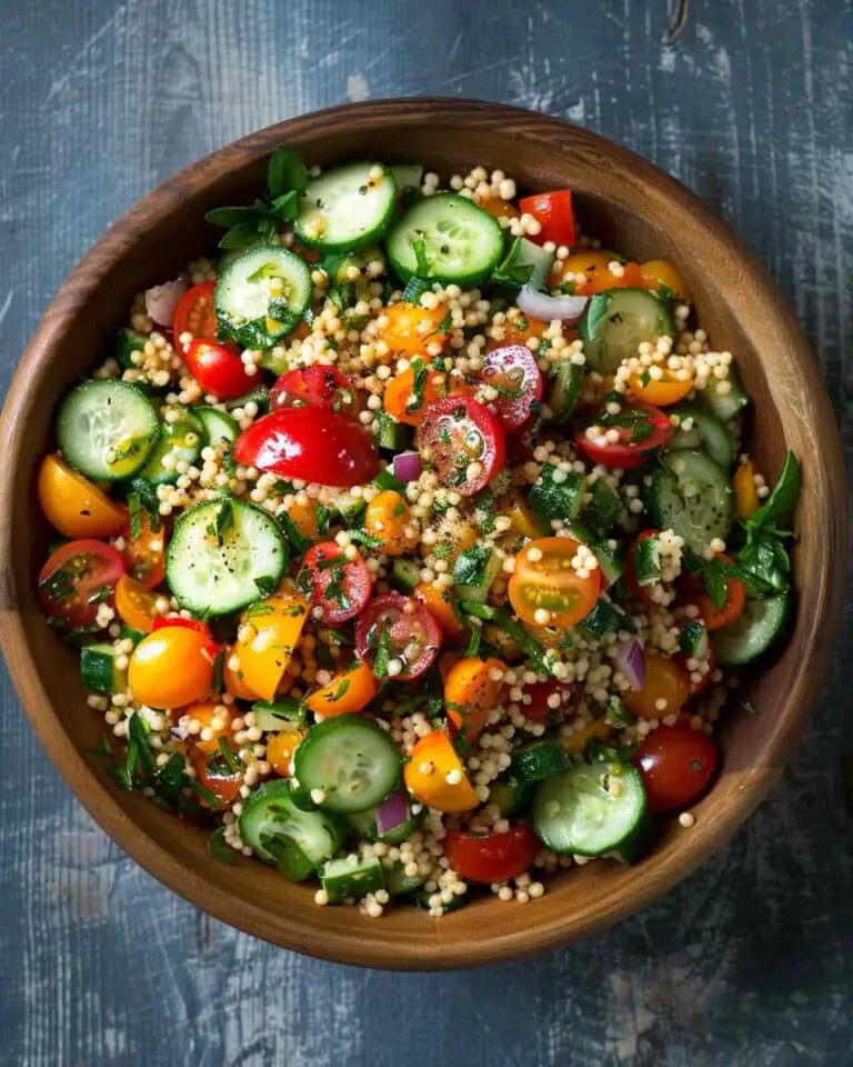 Couscous Salad with Tomato, Cucumber & Za’atar