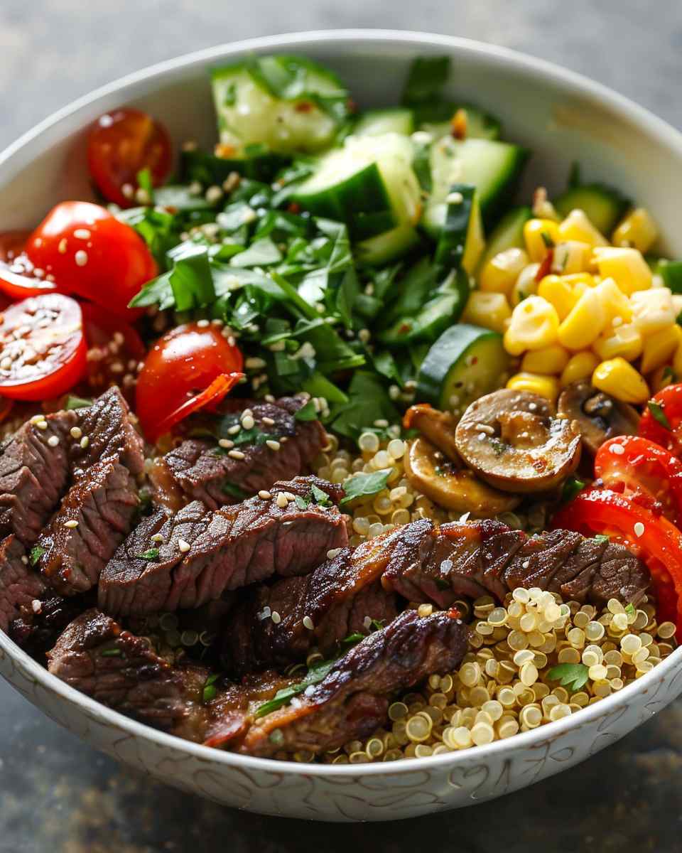 Beef Quinoa Power Bowl