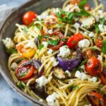 Roasted Veggie Pasta with Feta