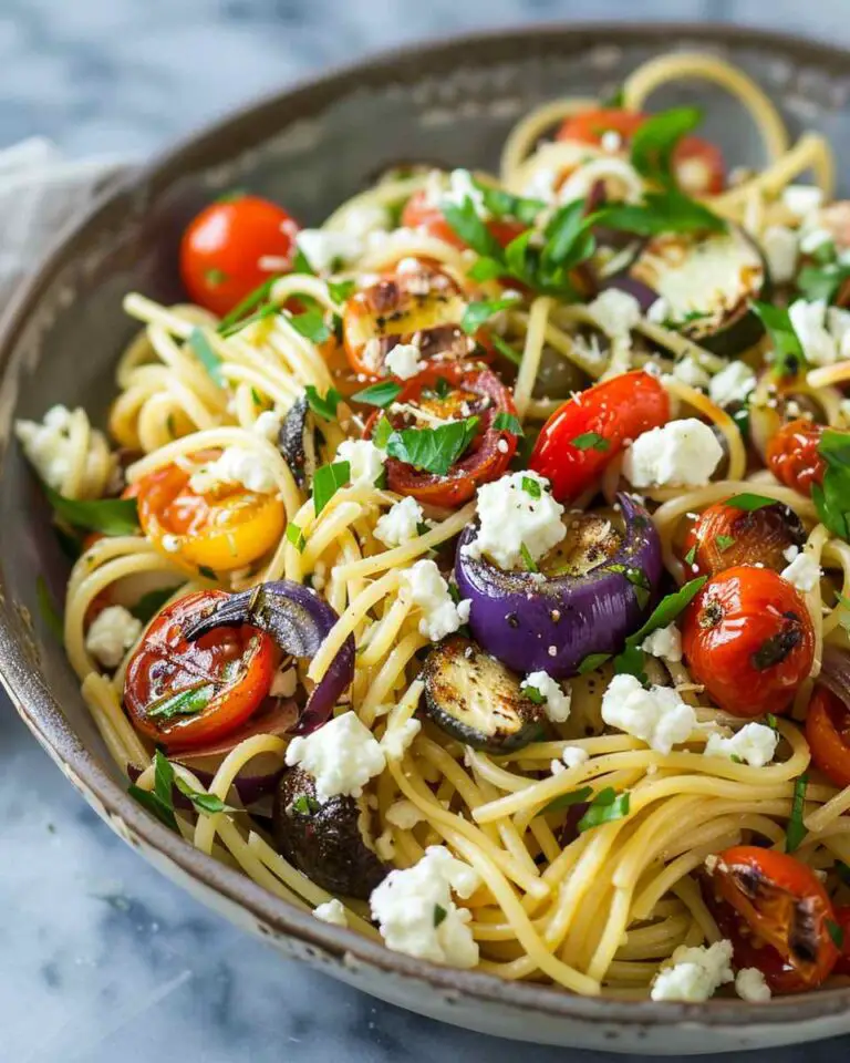 Roasted Veggie Pasta with Feta