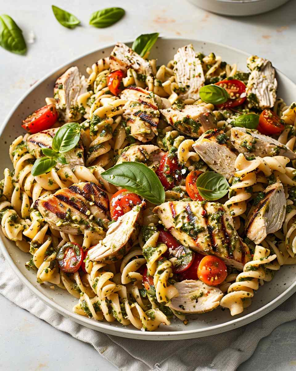 Quick Chicken Pesto Pasta Salad To Try
