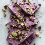 Ruby Chocolate Bark with Pistachios, Cranberries, and Edible Rose Petals Recipe