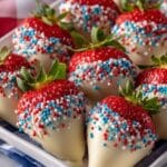 4th of July Chocolate Covered Strawberries Recipe