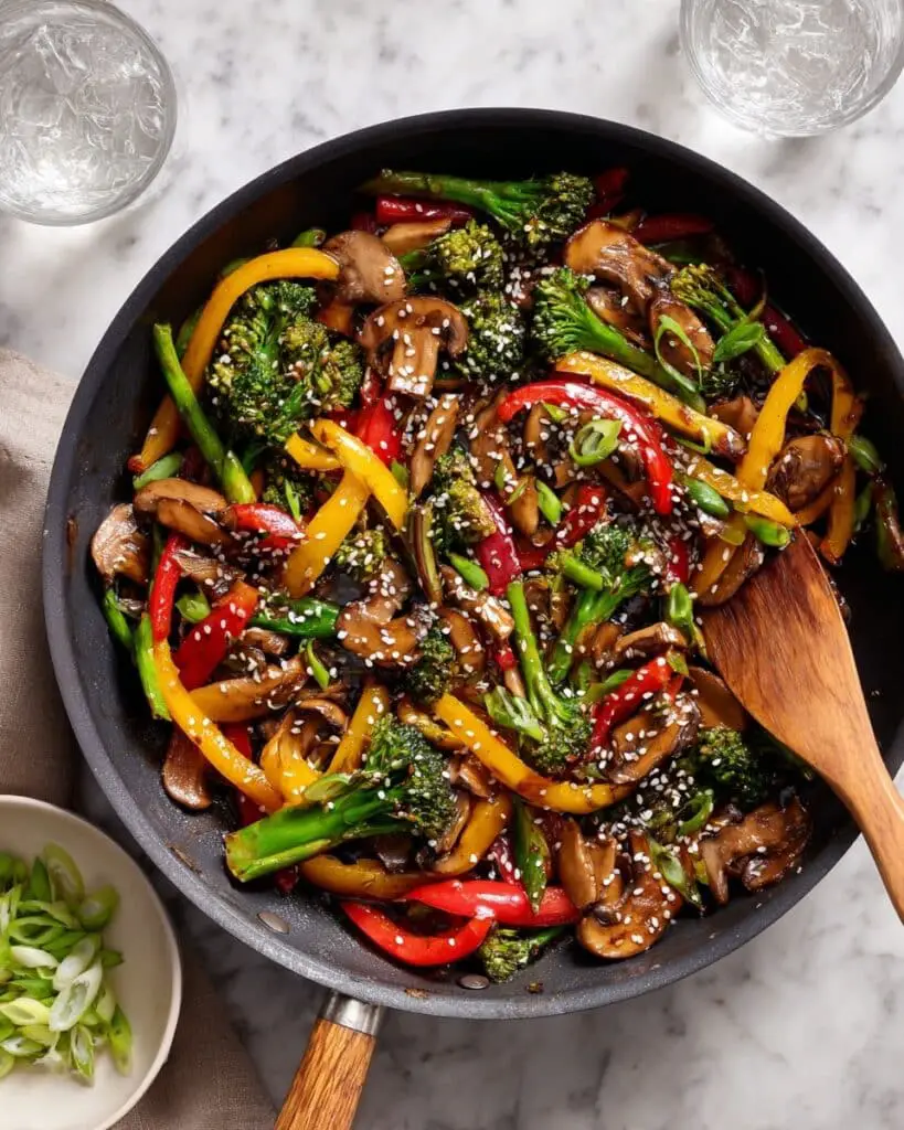 Colorful Vegetable Stir Fry in a Sweet and Savory Sauce Recipe