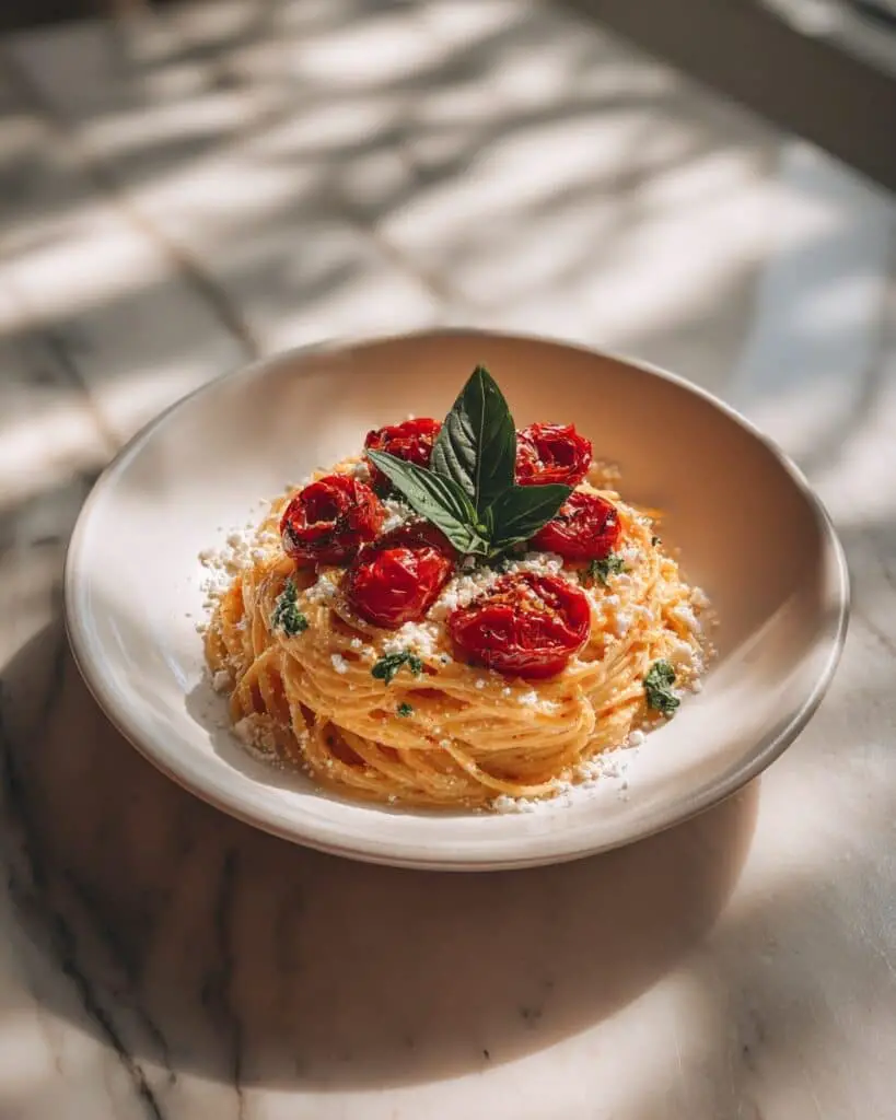 Roasted Tomato and Garlic Ricotta Pasta Recipe