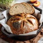Sunflower Sourdough Peach Toast with Microgreens Recipe