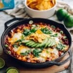 One Skillet White Chicken Chili Bake Recipe