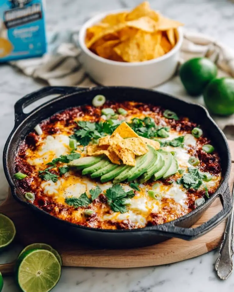 One Skillet White Chicken Chili Bake Recipe