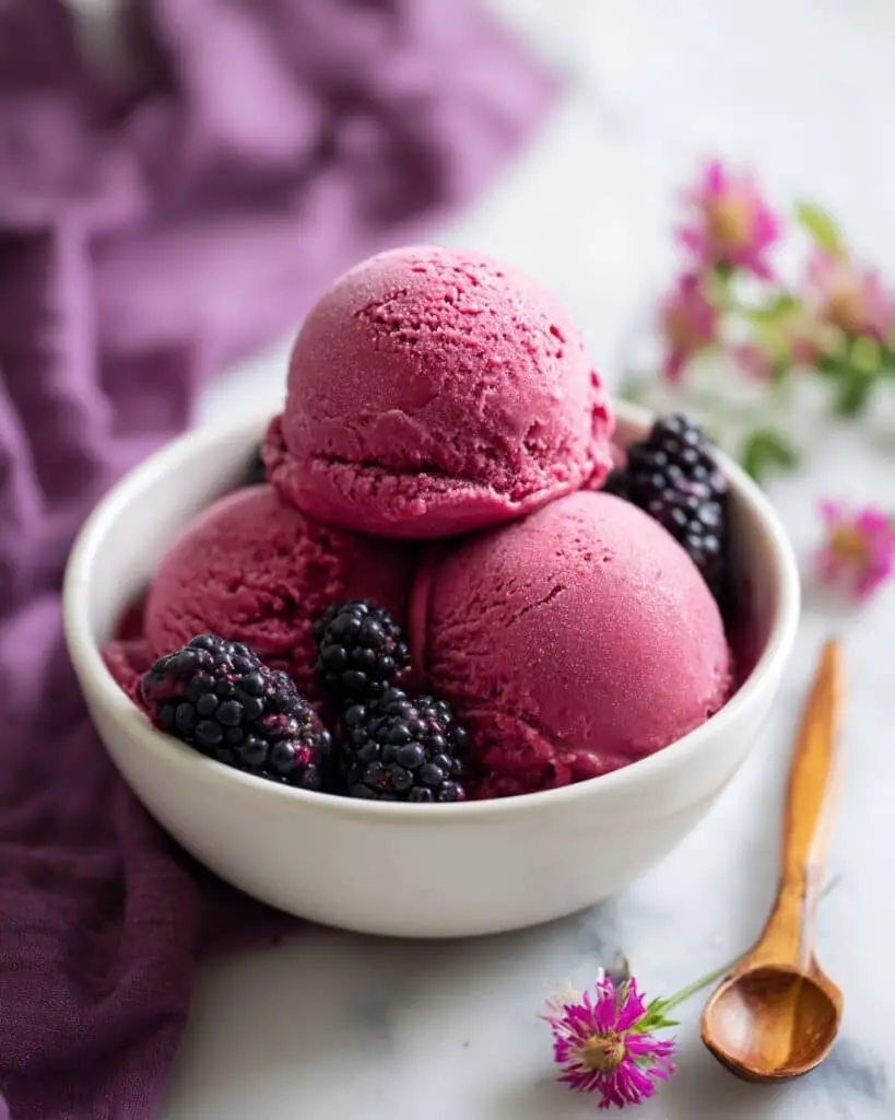 Blackberry Honey Chevre Ice Cream Recipe