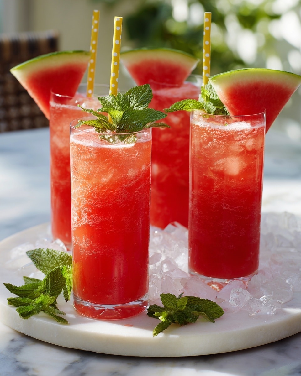 Fresh Watermelon Water with Mint Recipe