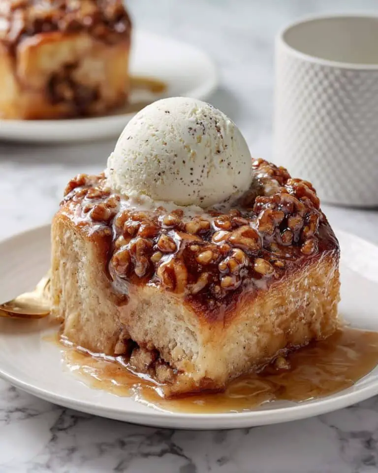 Baklava Croissant Bread Pudding with Honey Buttermilk Syrup Recipe