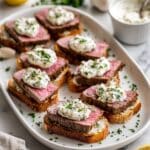Easy Steak Crostini with Creamy Horseradish Sauce Recipe