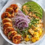 Charred Shrimp and Avocado Bowl with Mango Salsa Recipe
