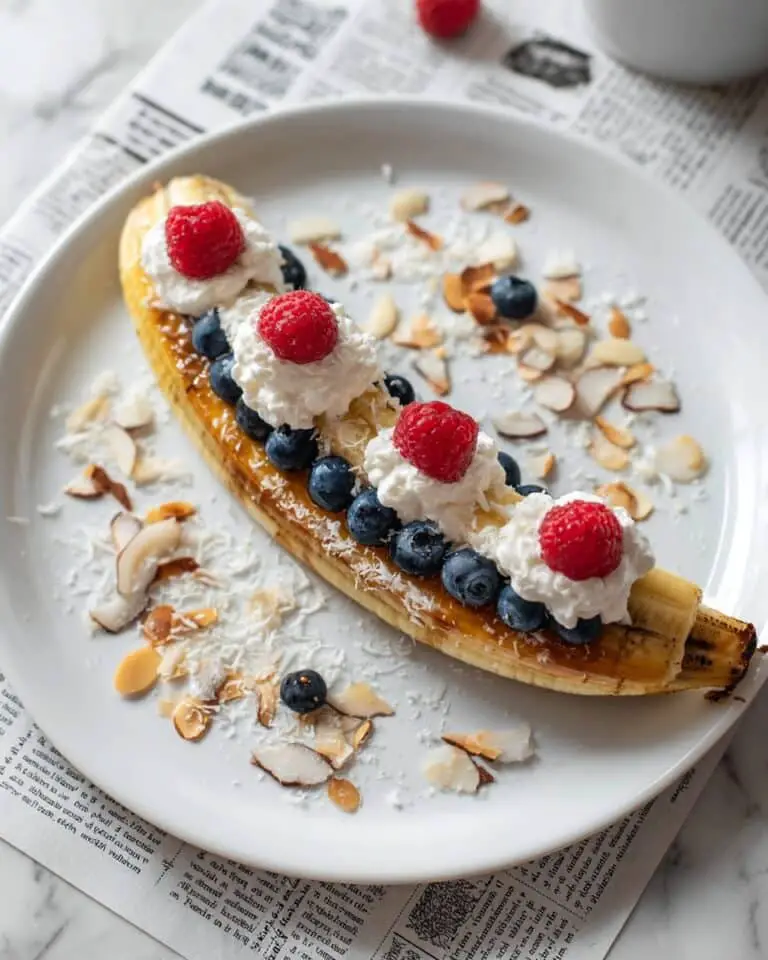 Caramelized Banana Split with Yogurt Recipe