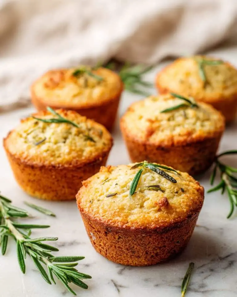 Golden Crust Garlic Rosemary Focaccia Muffins Recipe