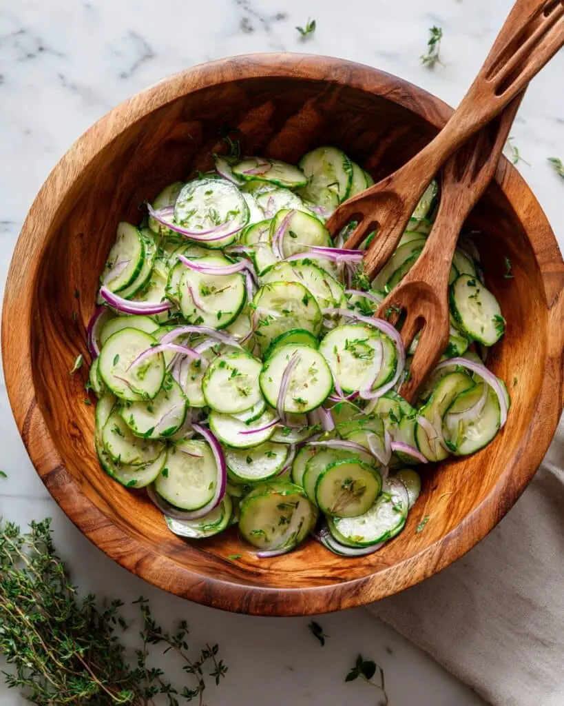 Refreshing Cucumber Salad with Dill and Vinegar Recipe