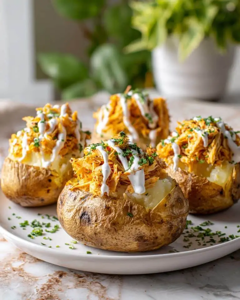 Garlic Butter Chicken Stuffed Potatoes Recipe