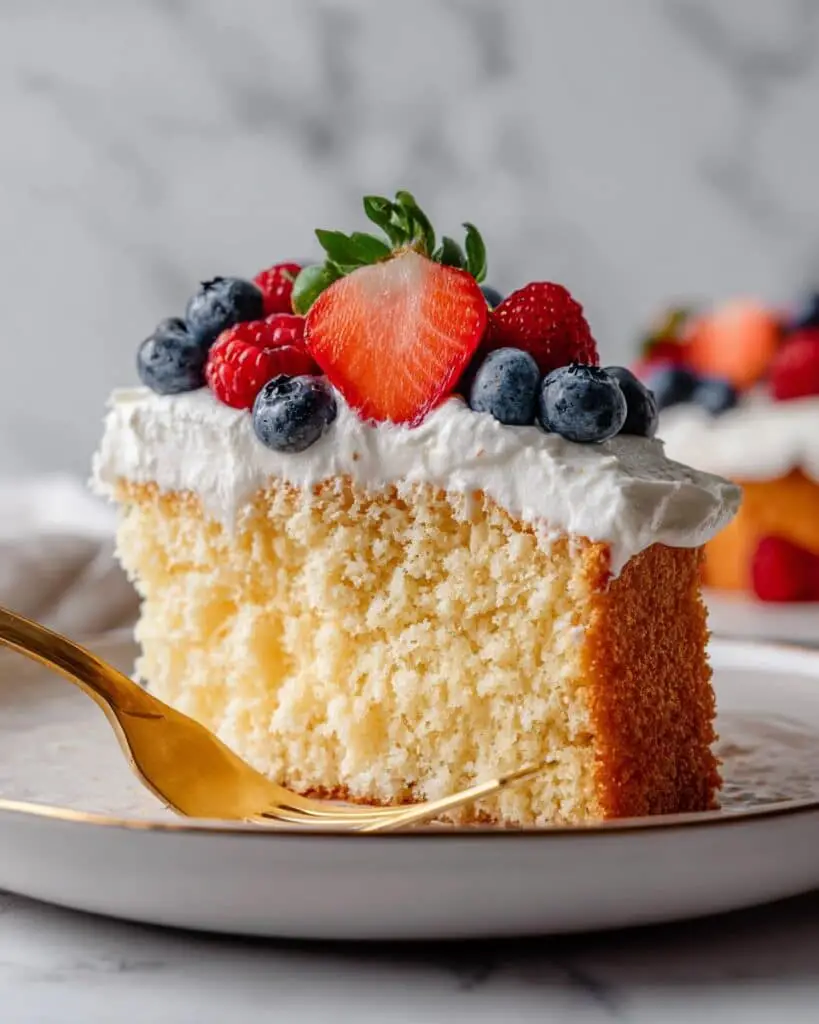 Triple Berry Vanilla Sheet Cake with Cream Cheese Frosting Recipe