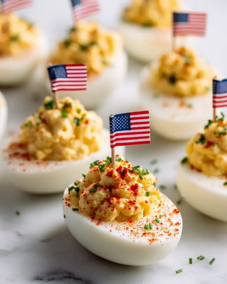 Patriotic Deviled Eggs Recipe