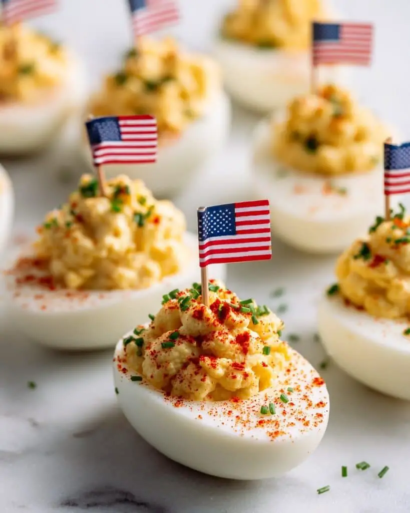 Patriotic Deviled Eggs Recipe