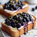 Blueberry Toast with Warm Blueberry Compote Recipe