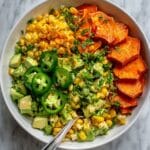 Peach and Corn Salad with Honey-Lime Vinaigrette and Fresh Avocado Recipe