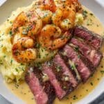 Surf and Turf with Creamy Garlic Sauce Recipe